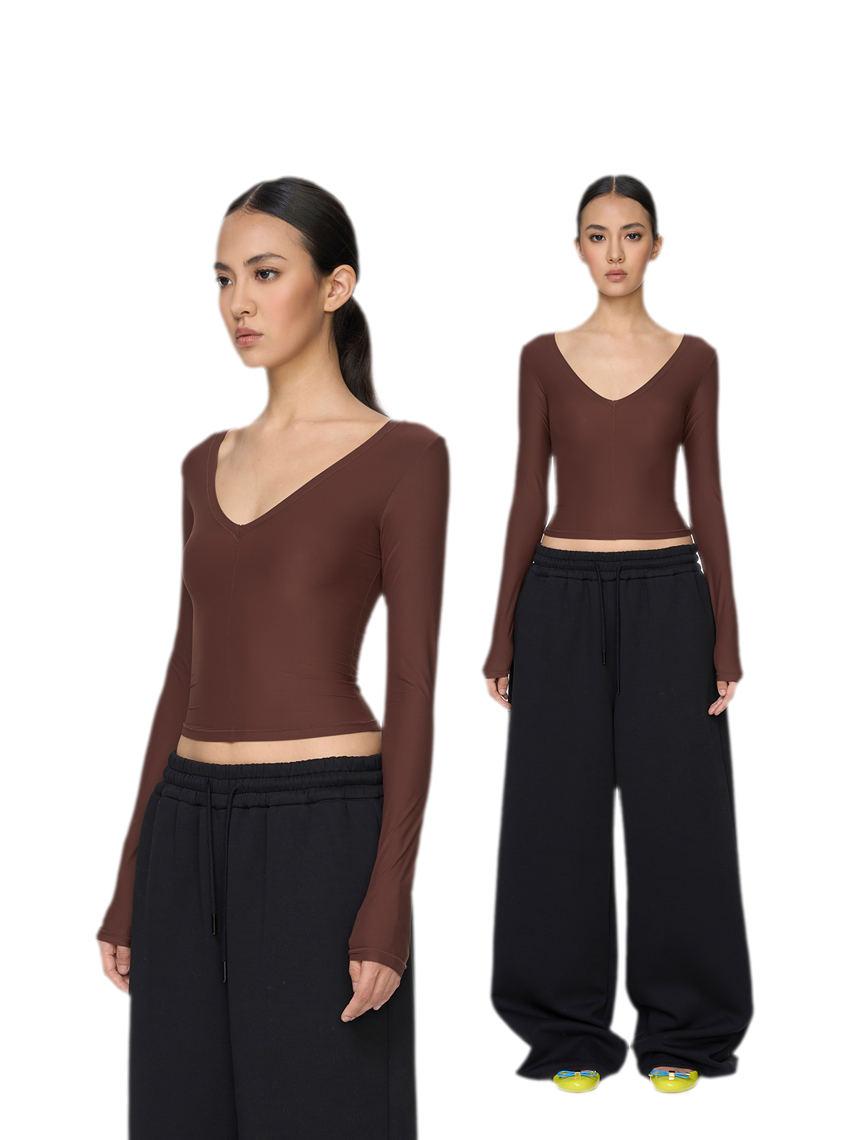 Deep V Slim Top