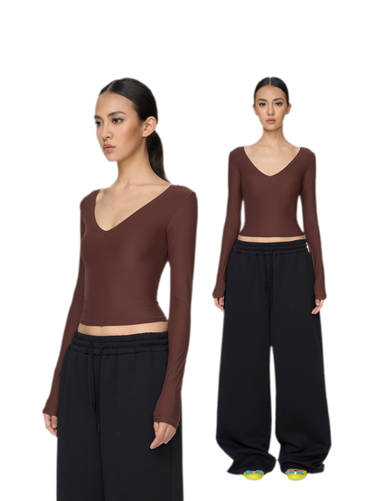 Deep V Slim Top