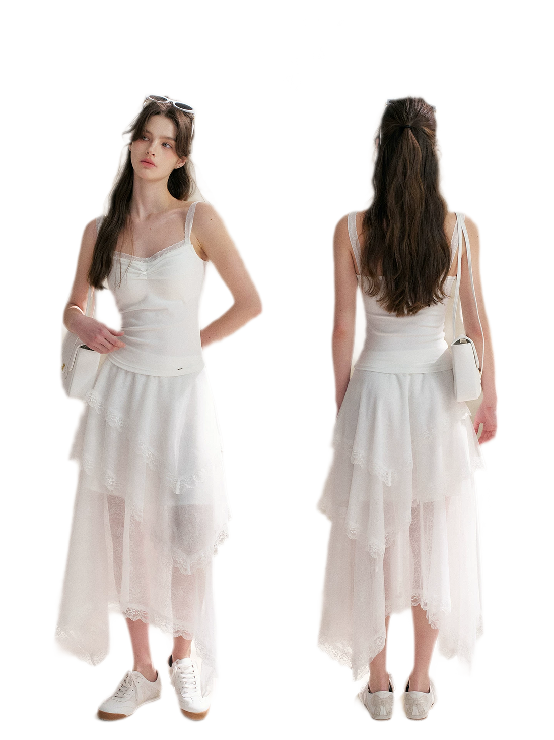 Lace Trim Fitted Knit Cami
