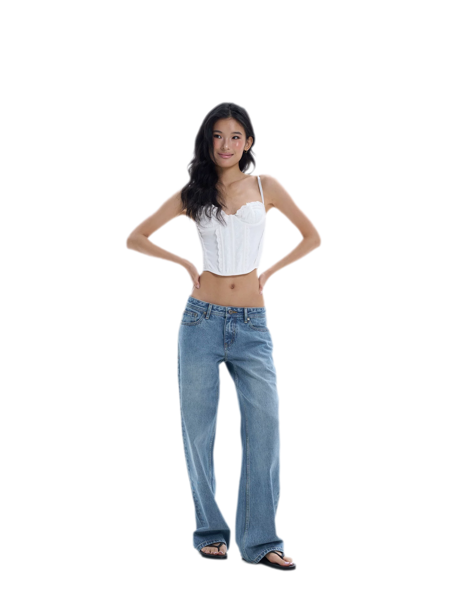 Low-Waist Sky Blue Jeans