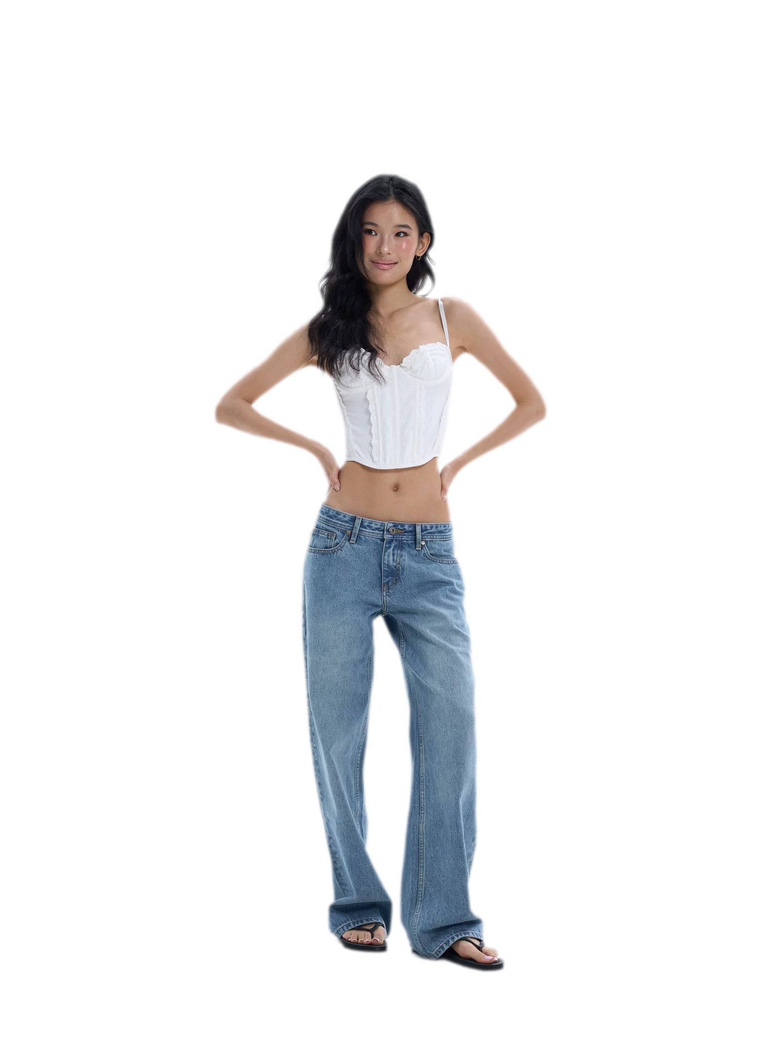 Low-Waist Sky Blue Jeans