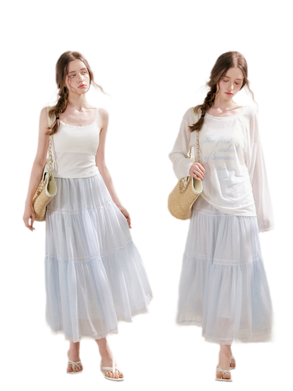 Lace Tiered Skirt