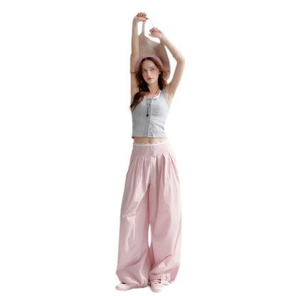 Lightweight Pleated Balloon Pants