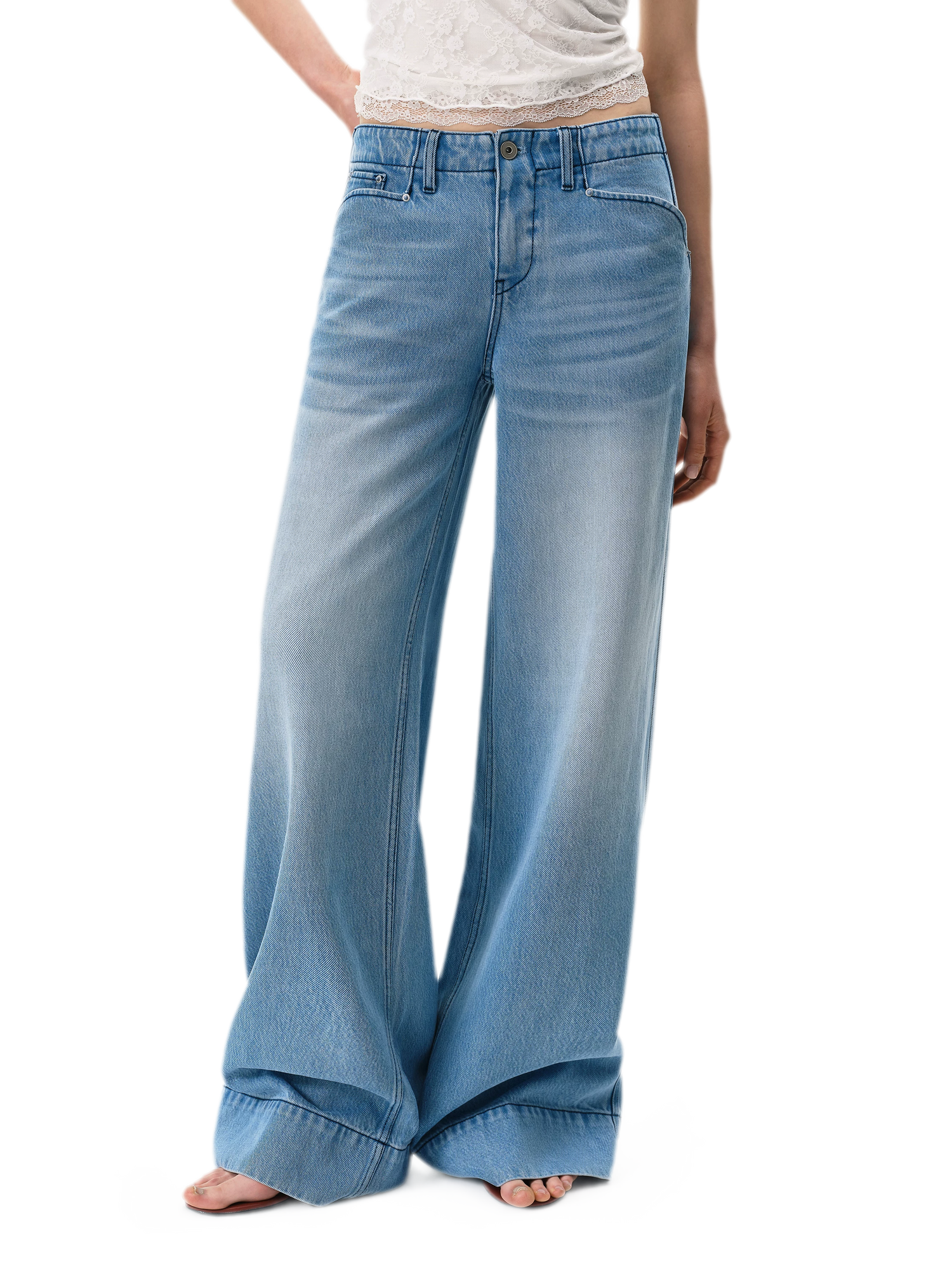 Lyocell Wide-Leg Jeans