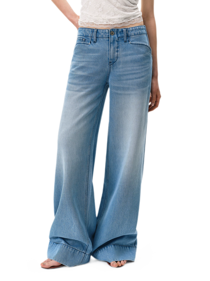 Lyocell Wide-Leg Jeans