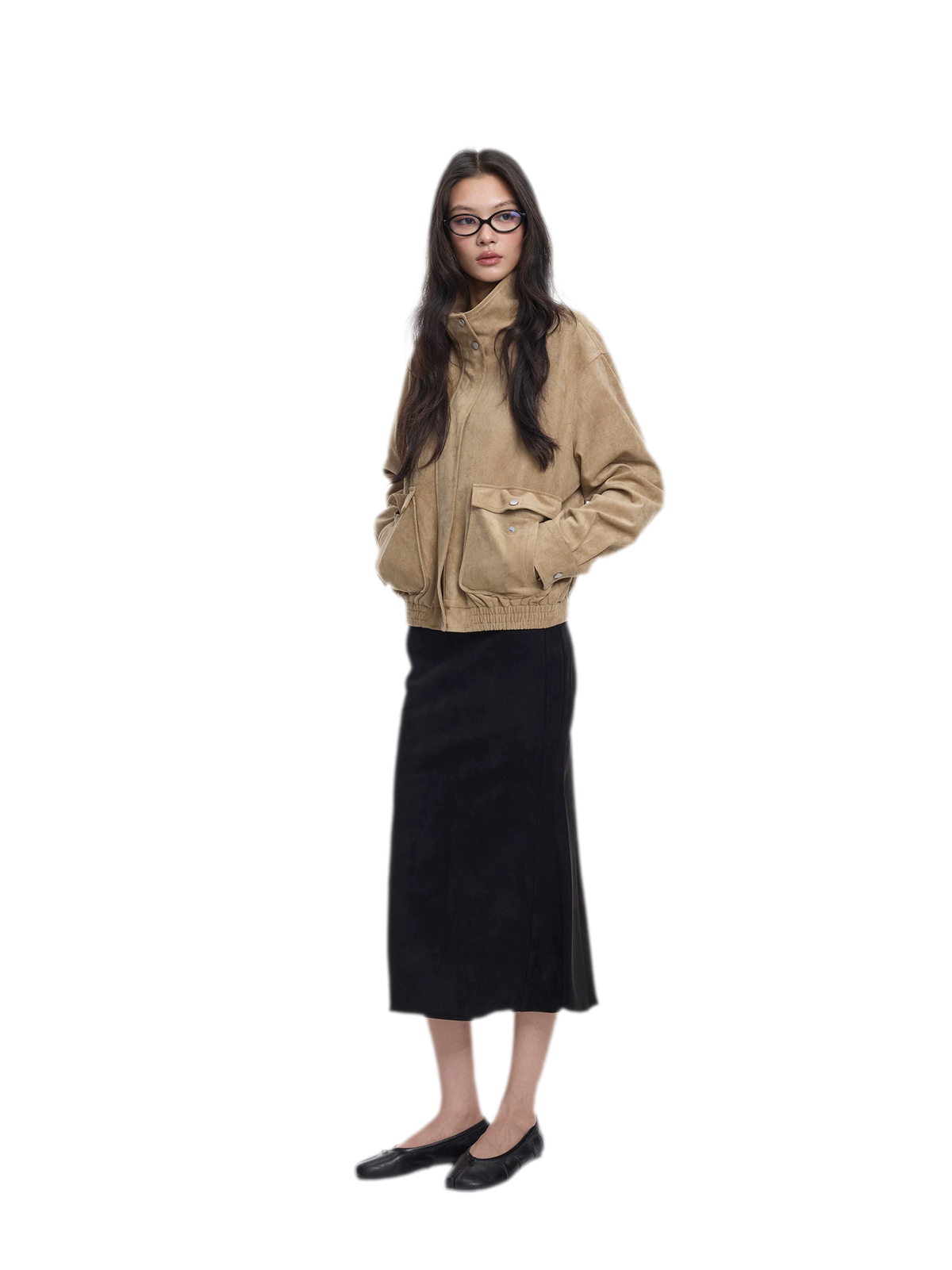 Faux Suede Structured Jacket