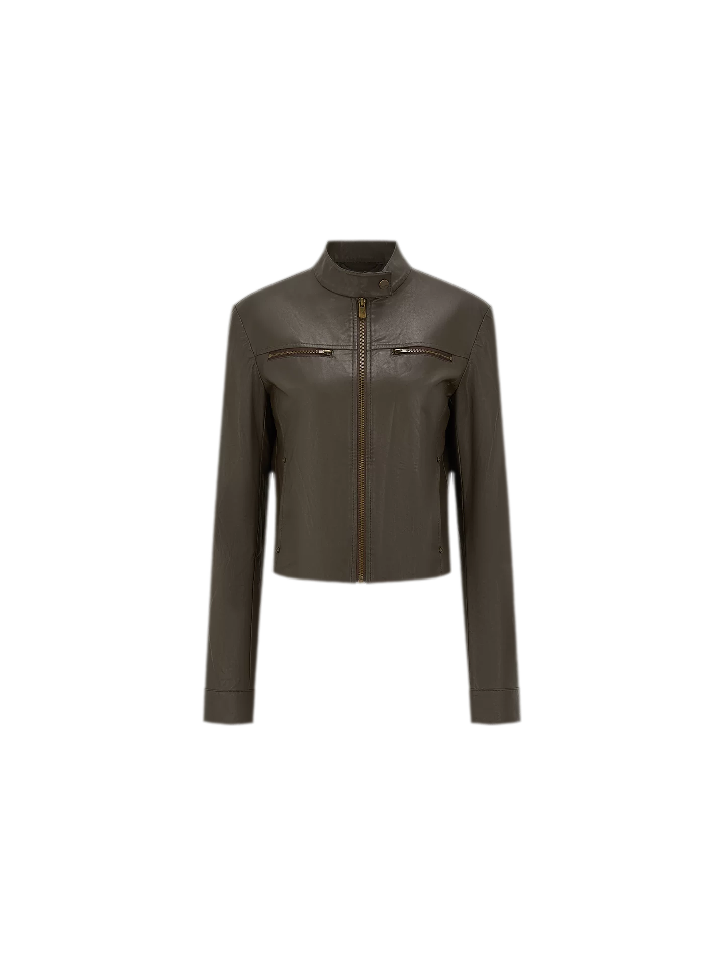 PU Leather Cropped Jacket