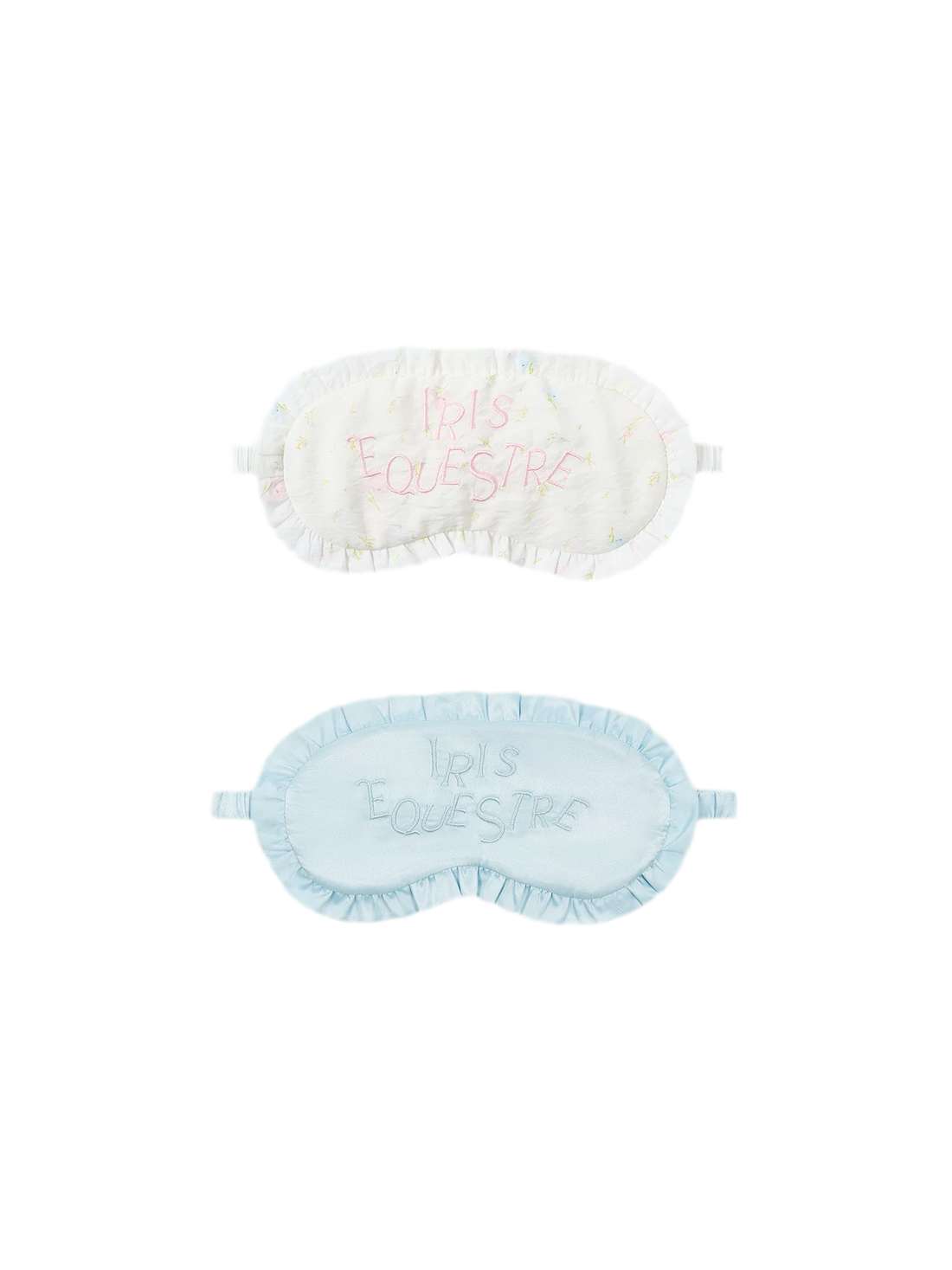 French Ruffle Embroidered Sleep Eye Mask