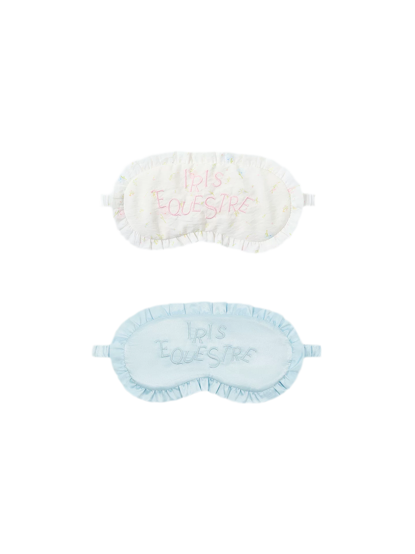 French Ruffle Embroidered Sleep Eye Mask