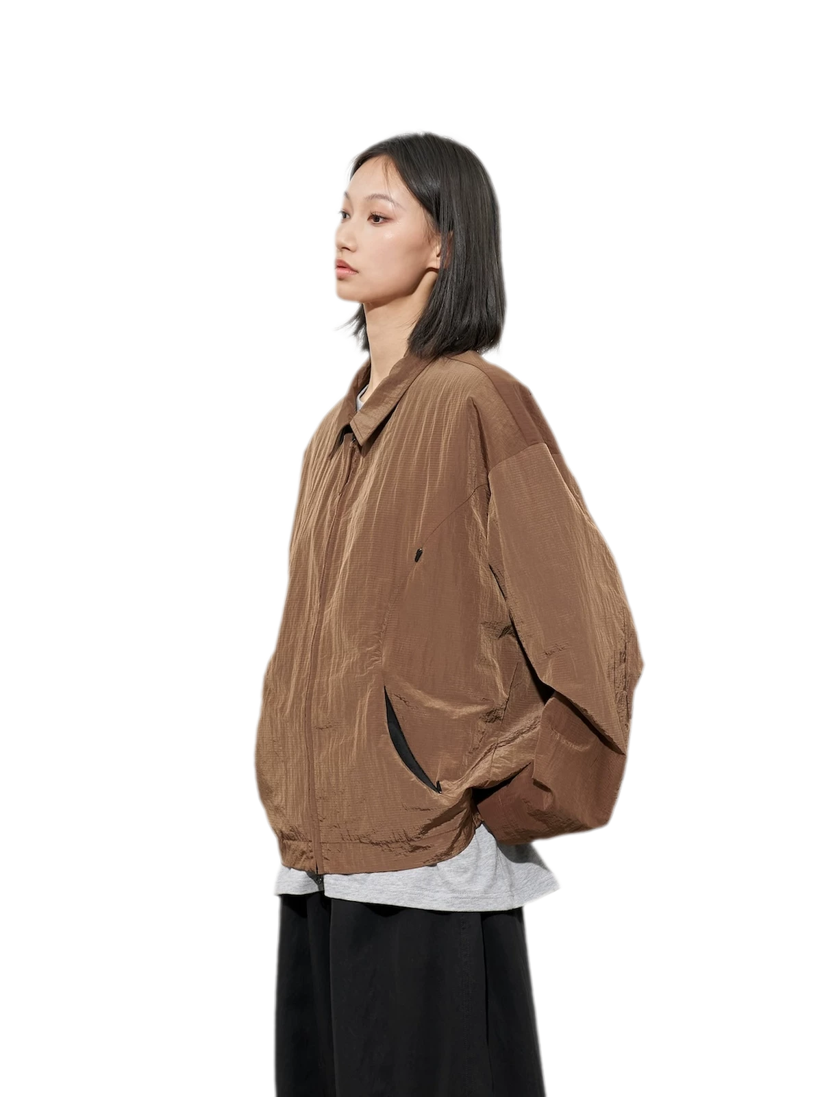 Textured Curved Panel Jacket