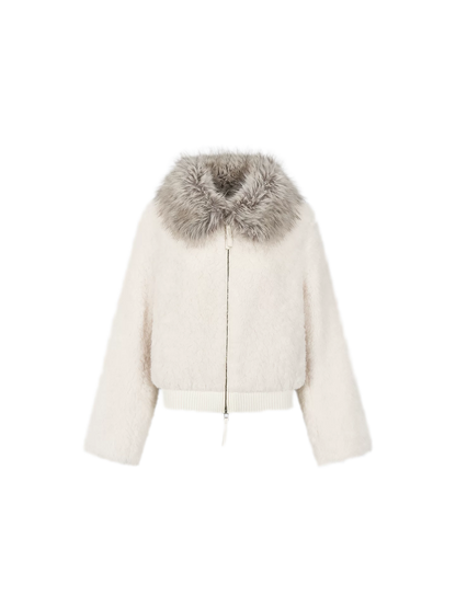 High-Density Cropped Fur Jacket