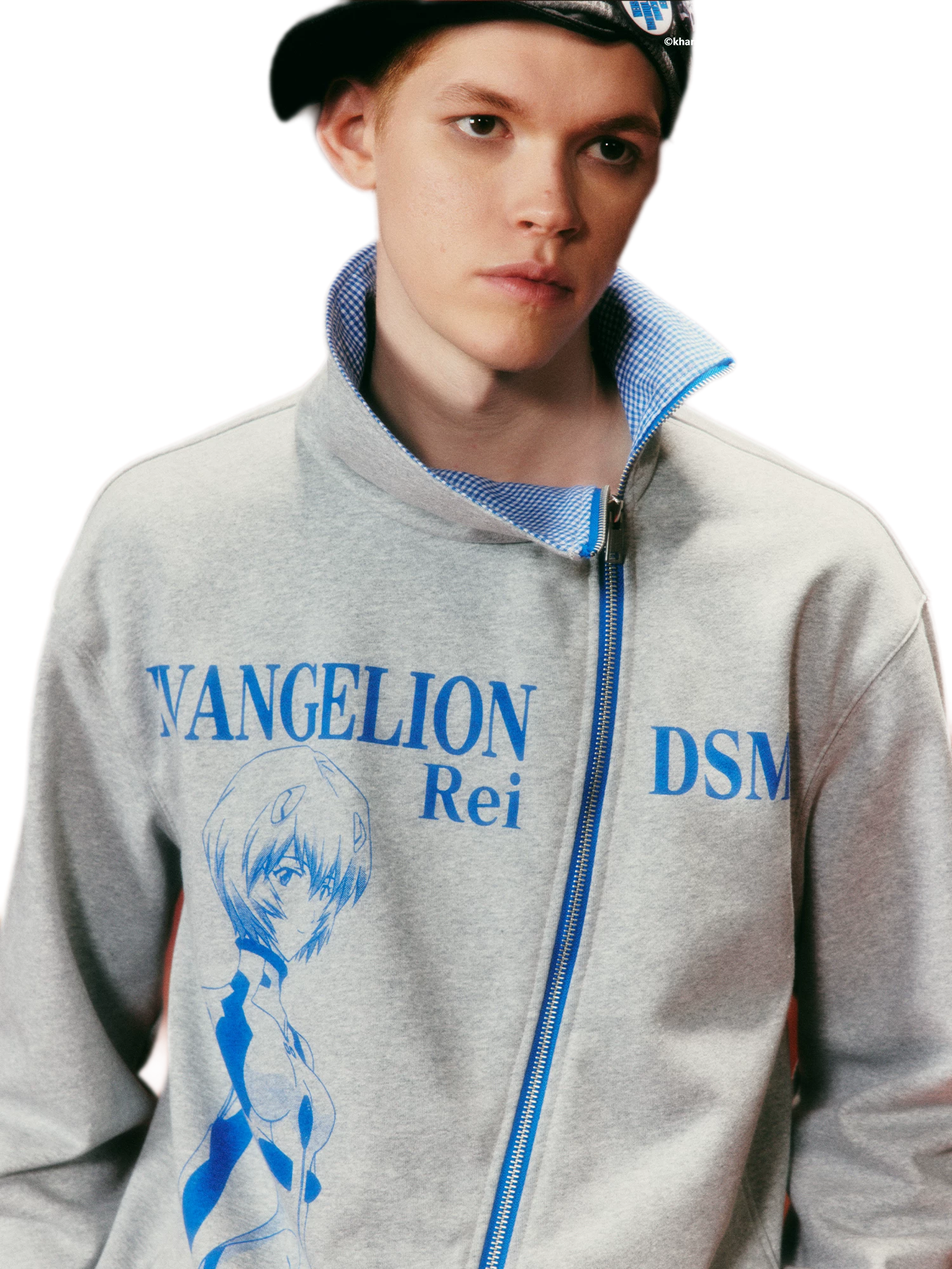 Diagonal Zip Hoodie Cardigan