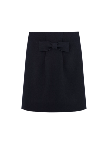 Bowknot Structured A-Line Skirt