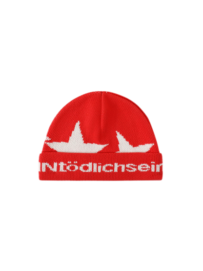 Jacquard Star Folded-Brim Beanie