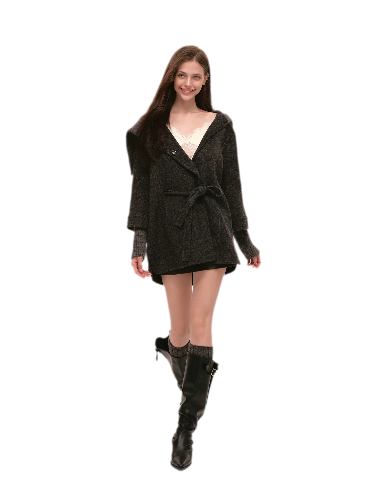Double-Faced Asymmetric Wool Coat