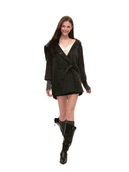 Double-Faced Asymmetric Wool Coat