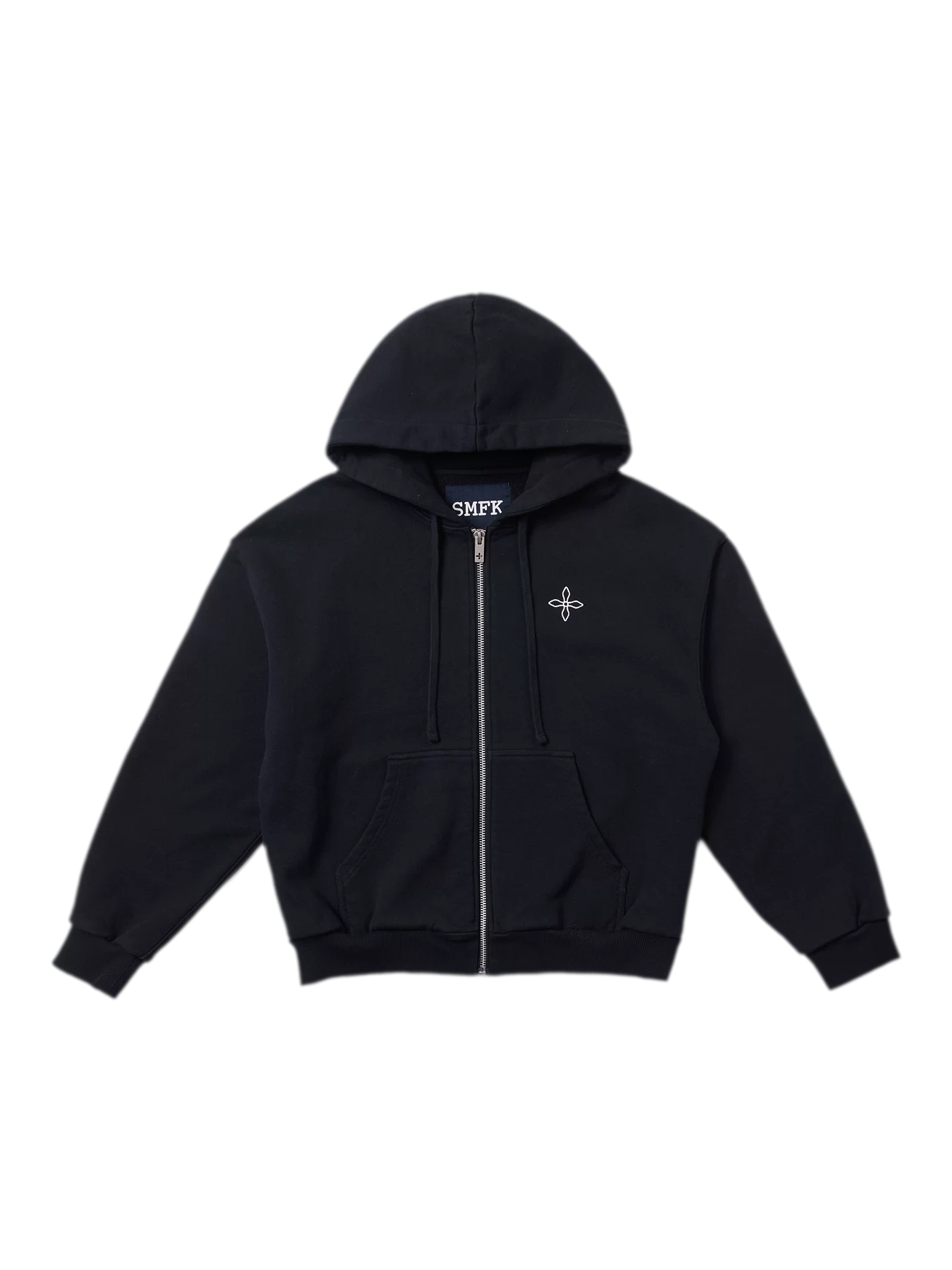 Cross Statue Oversized Zip-Up Hoodie