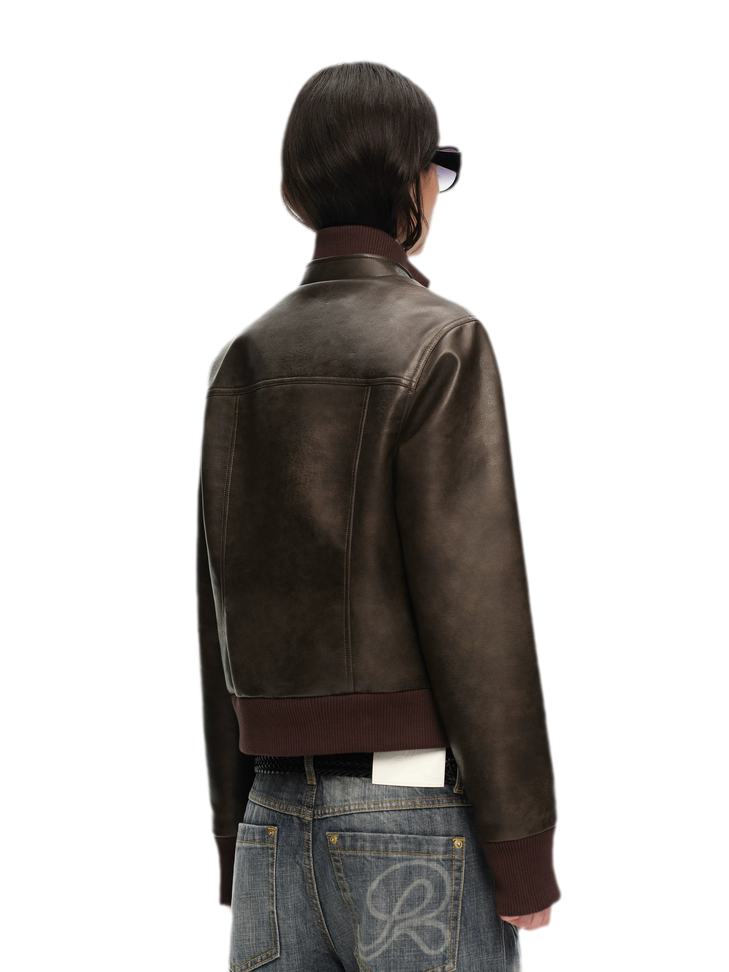 Matte Cropped Biker Jacket
