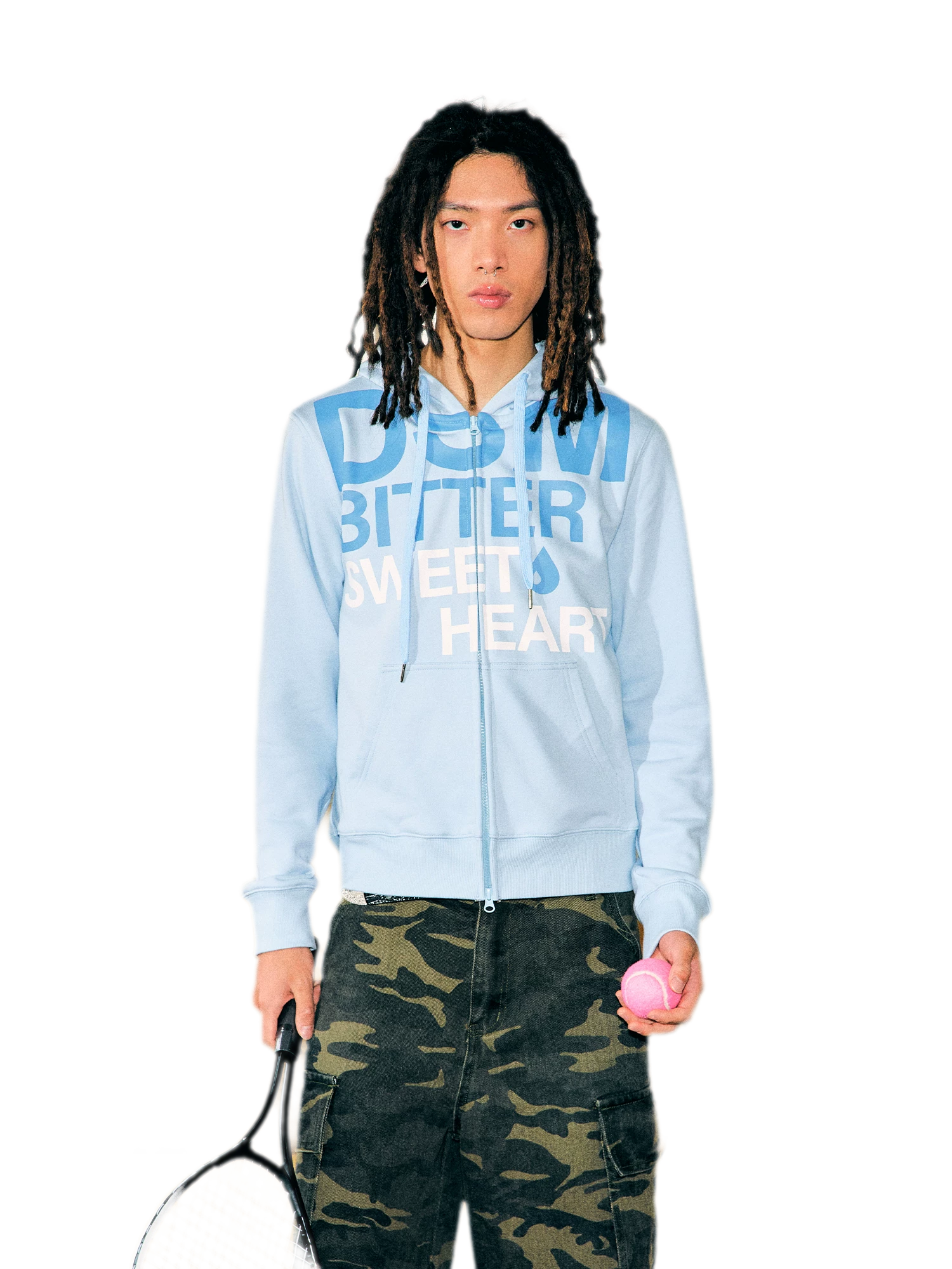 Graphic Logo Fitted Hoodie