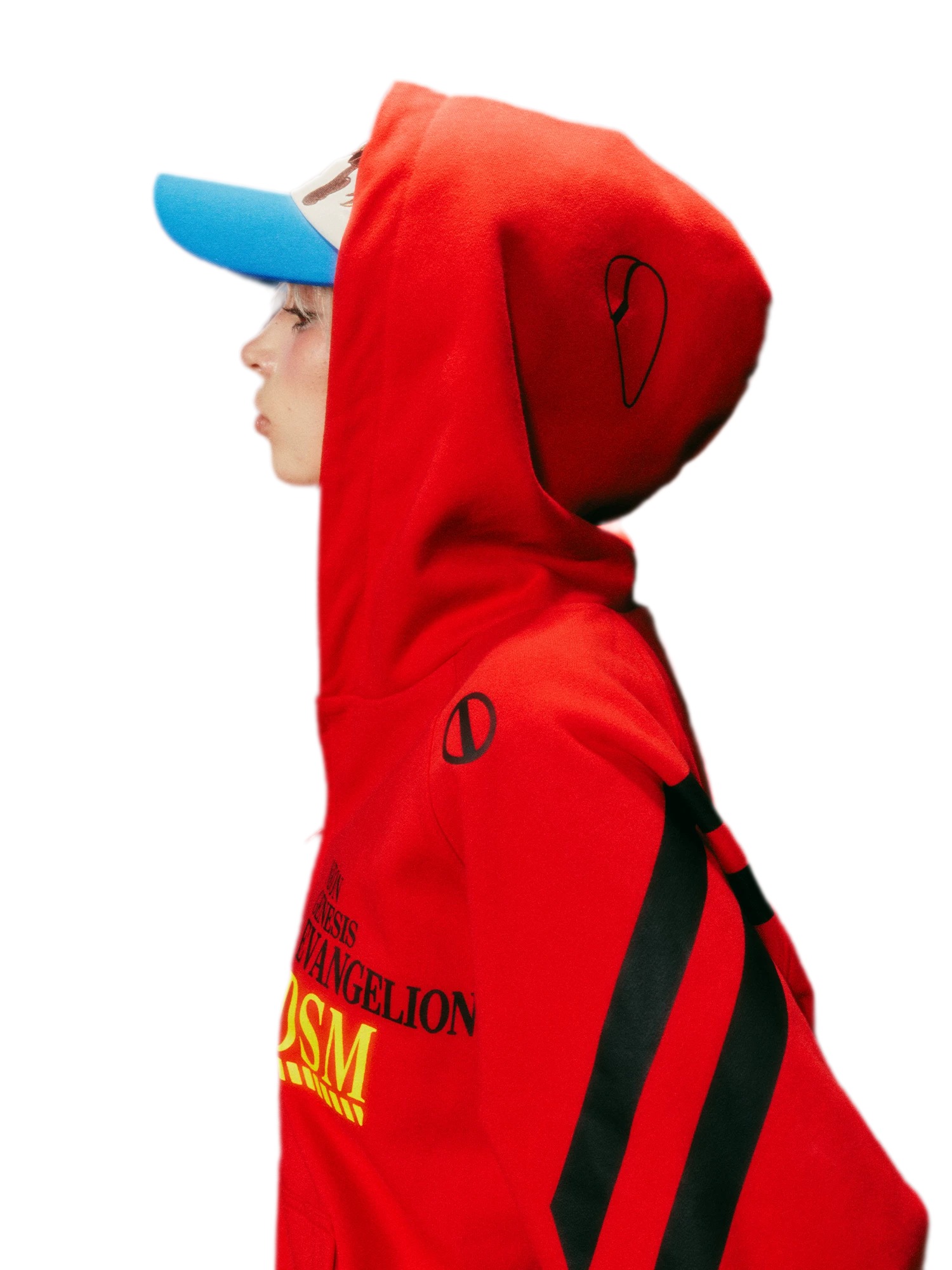 Screen-Printed Loose Hooded Sweatshirt