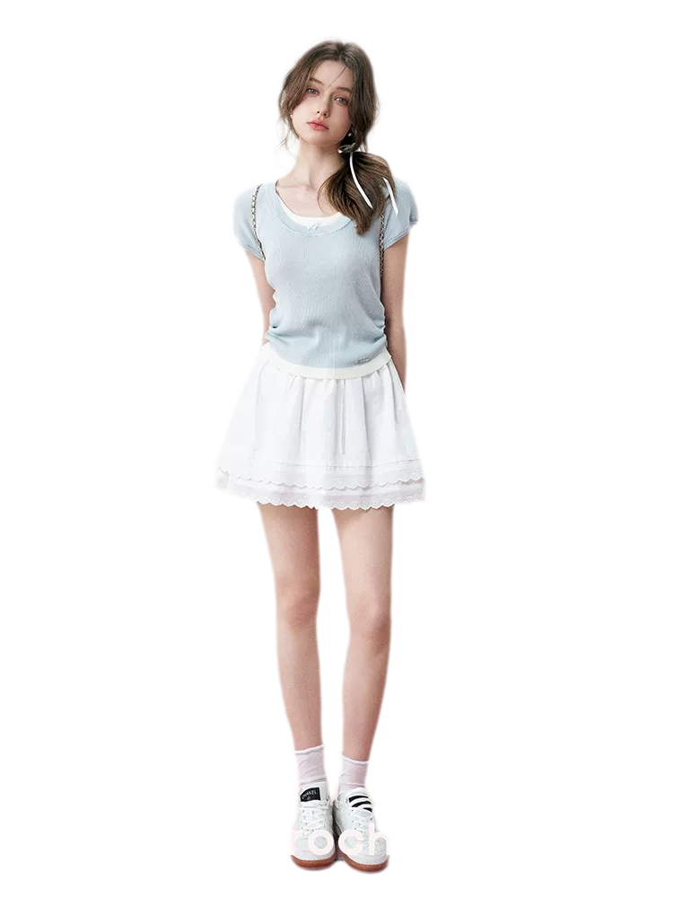 Ruched Layered T-Shirt