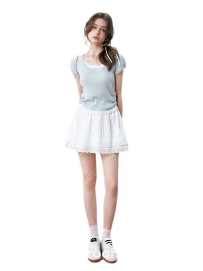 Ruched Layered T-Shirt