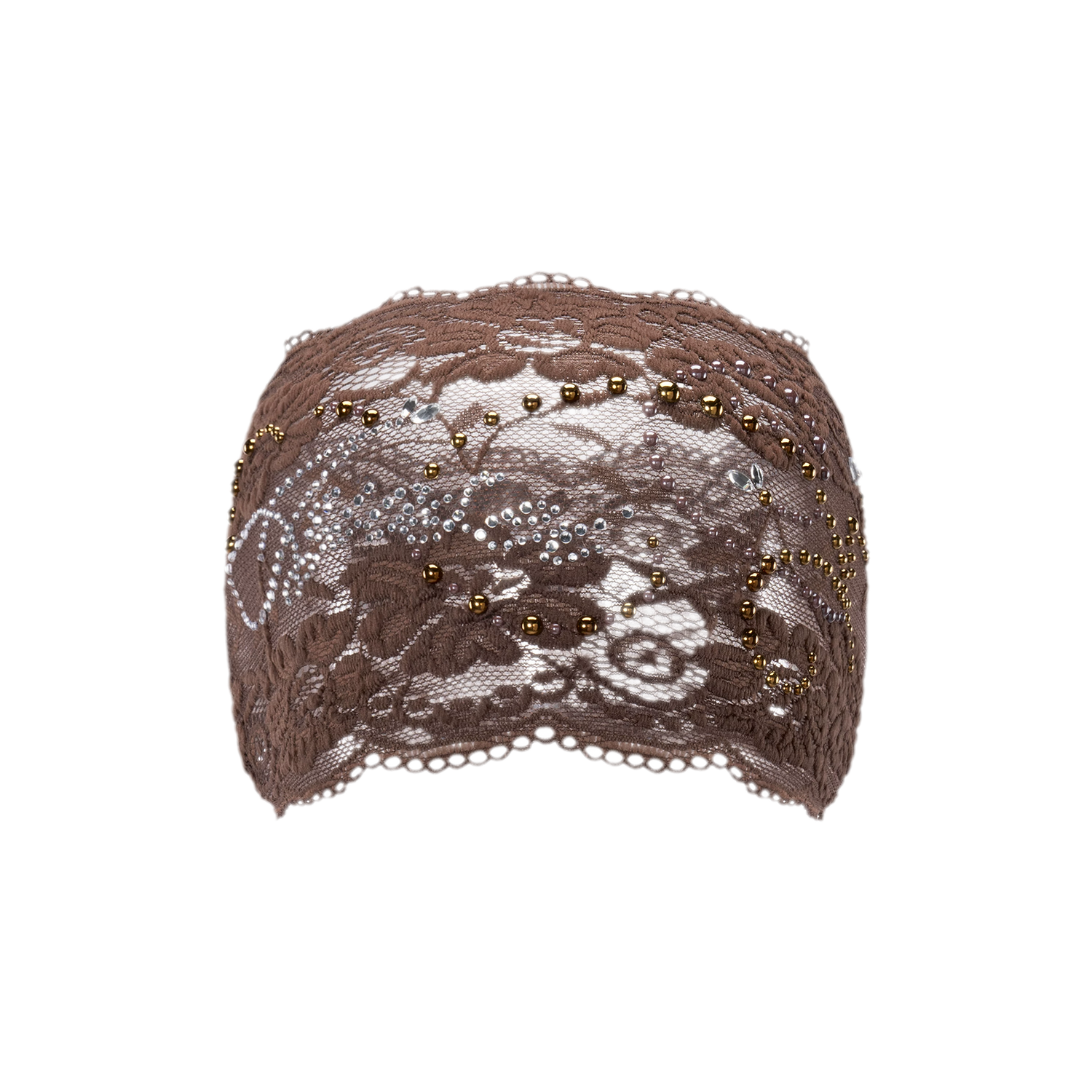 Brown Lace Embellished Headband