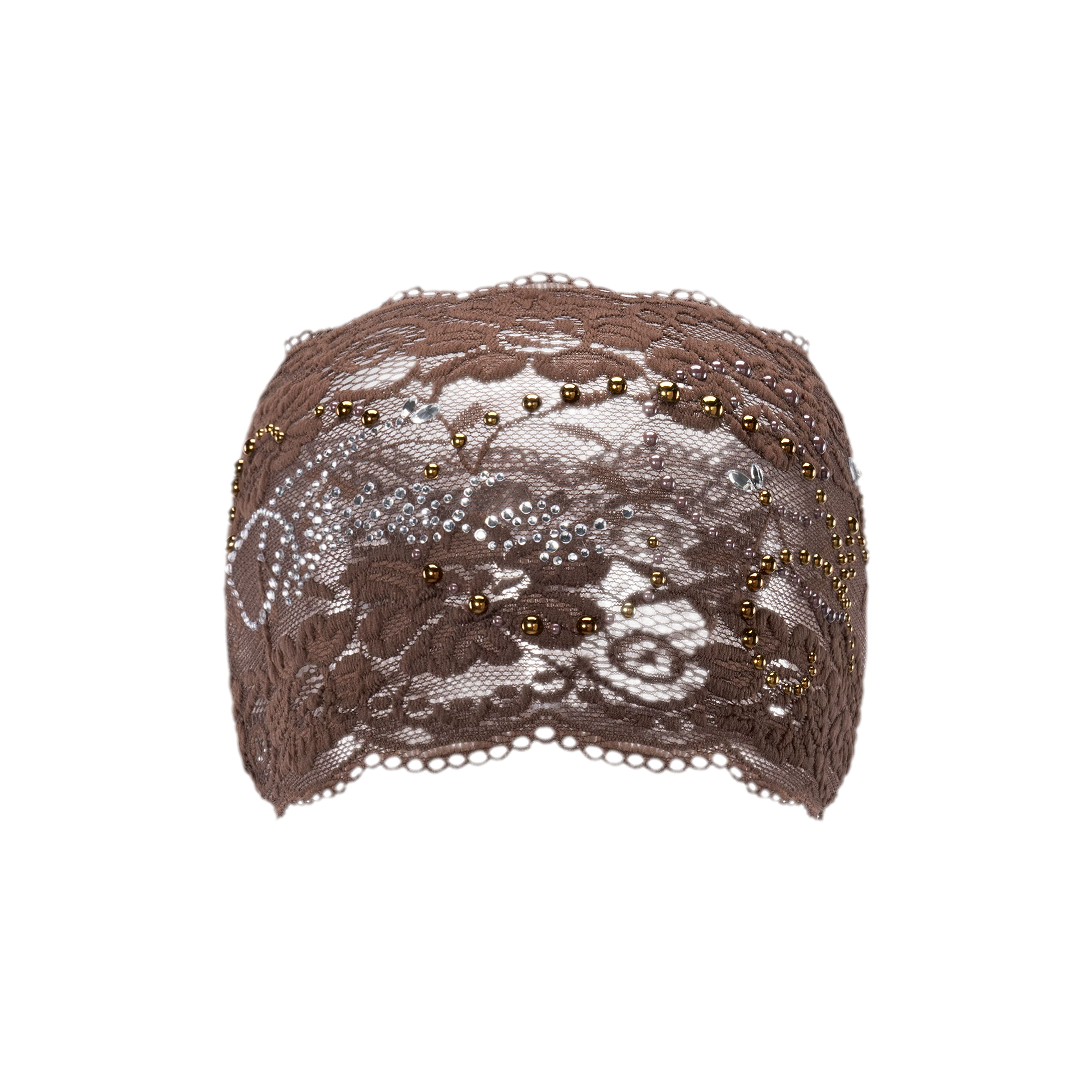 Brown Lace Embellished Headband