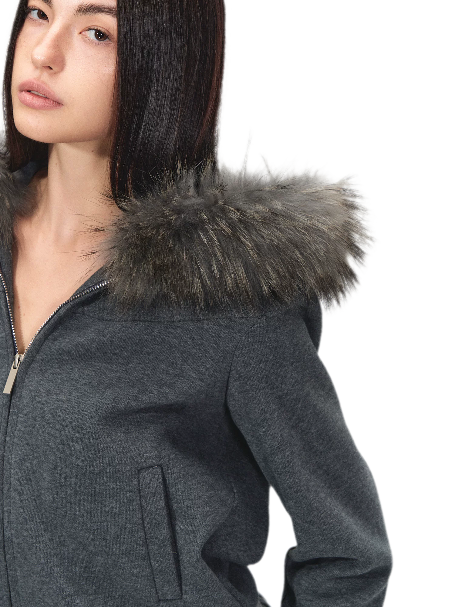 Detachable Fur Collar Fleece Hoodie &amp; Relaxed Pants
