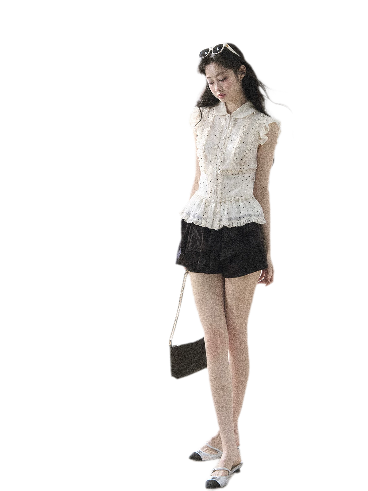Polka Dot Ruffle Blouse