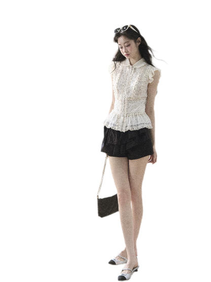 Polka Dot Ruffle Blouse