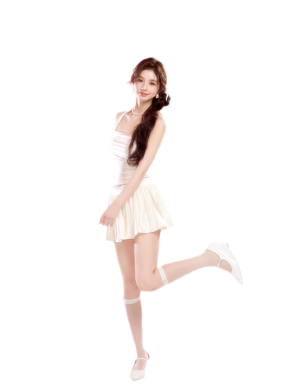 White Two-Piece Swim Dress