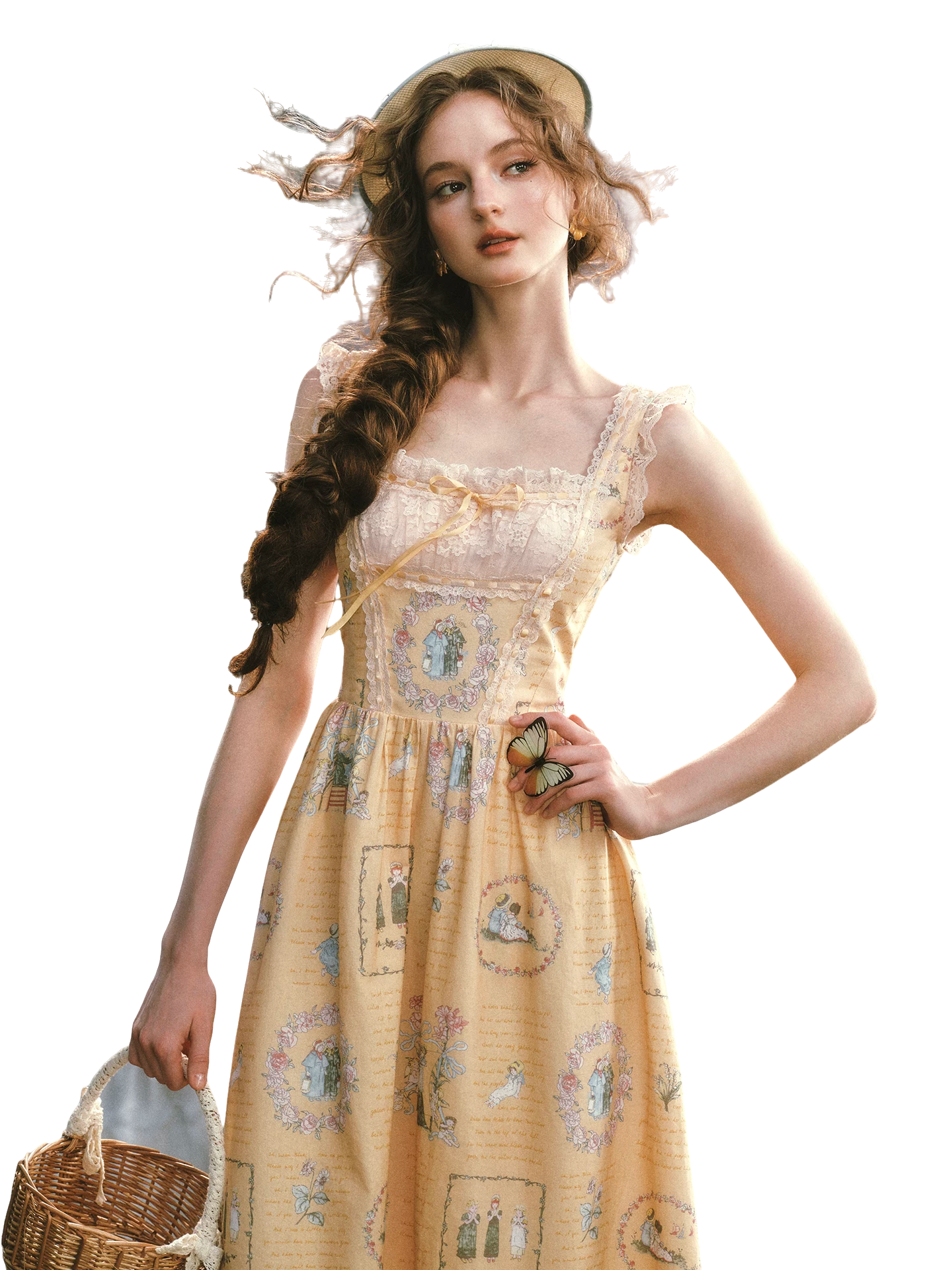 French Country Cotton Floral Dress