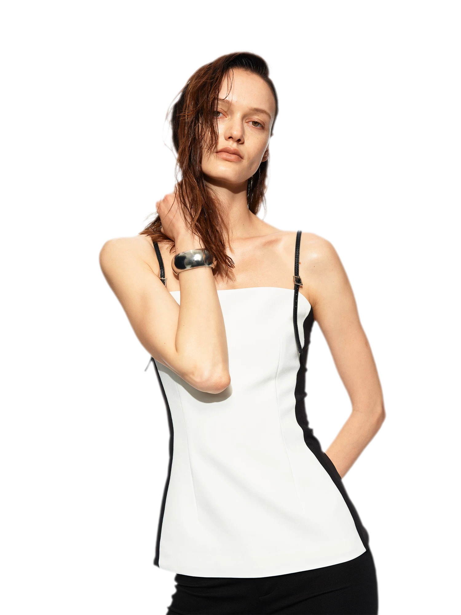 Black White Bustier Cami