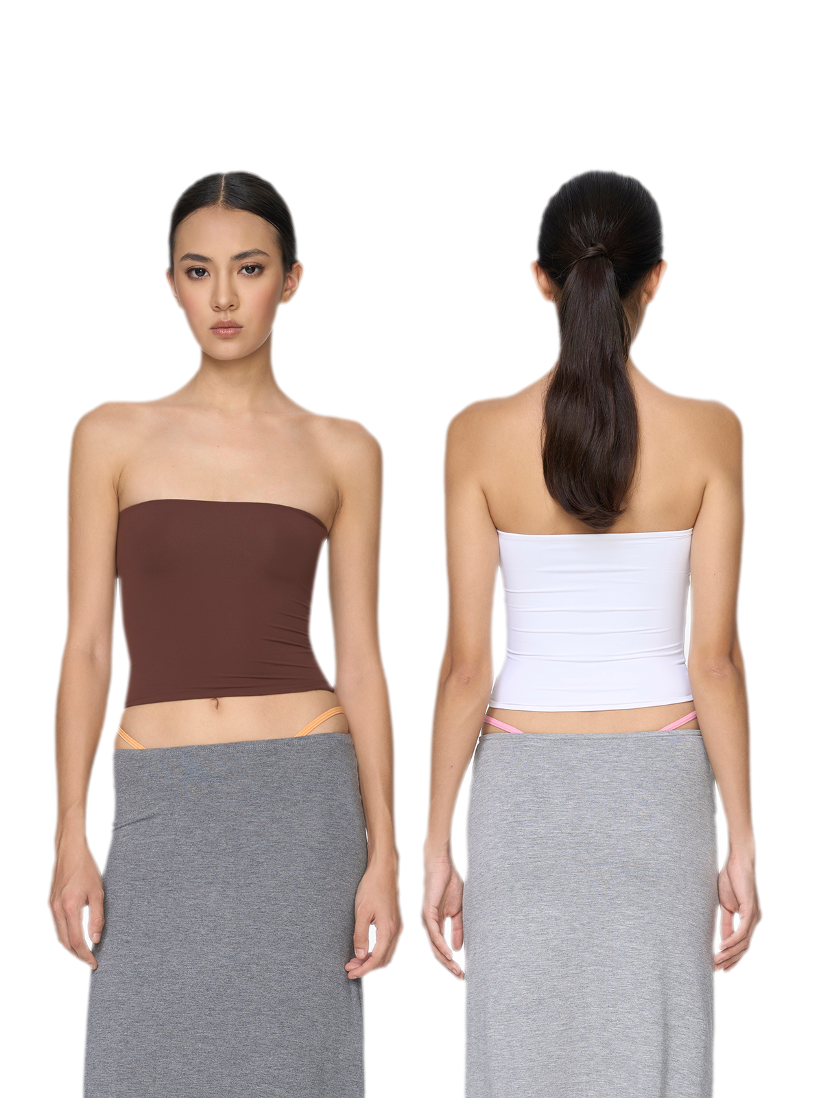 Imported Brushed Bustier Top