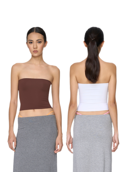 Imported Brushed Bustier Top