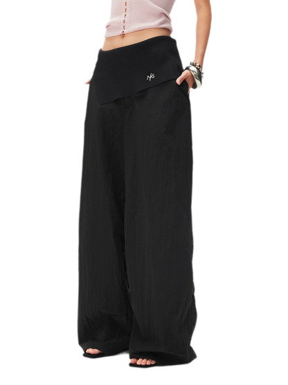 Asymmetric Wide-Leg Pants