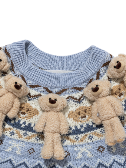Fair Isle Bear Jacquard Sweater