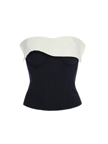 Ruffled Boned Corset Bustier