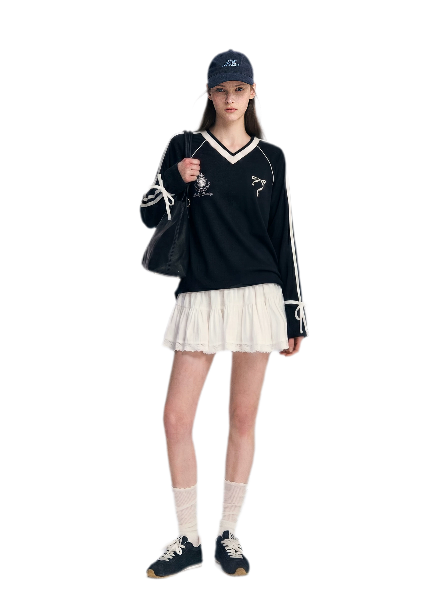 Blokette Jersey V-Neck Set