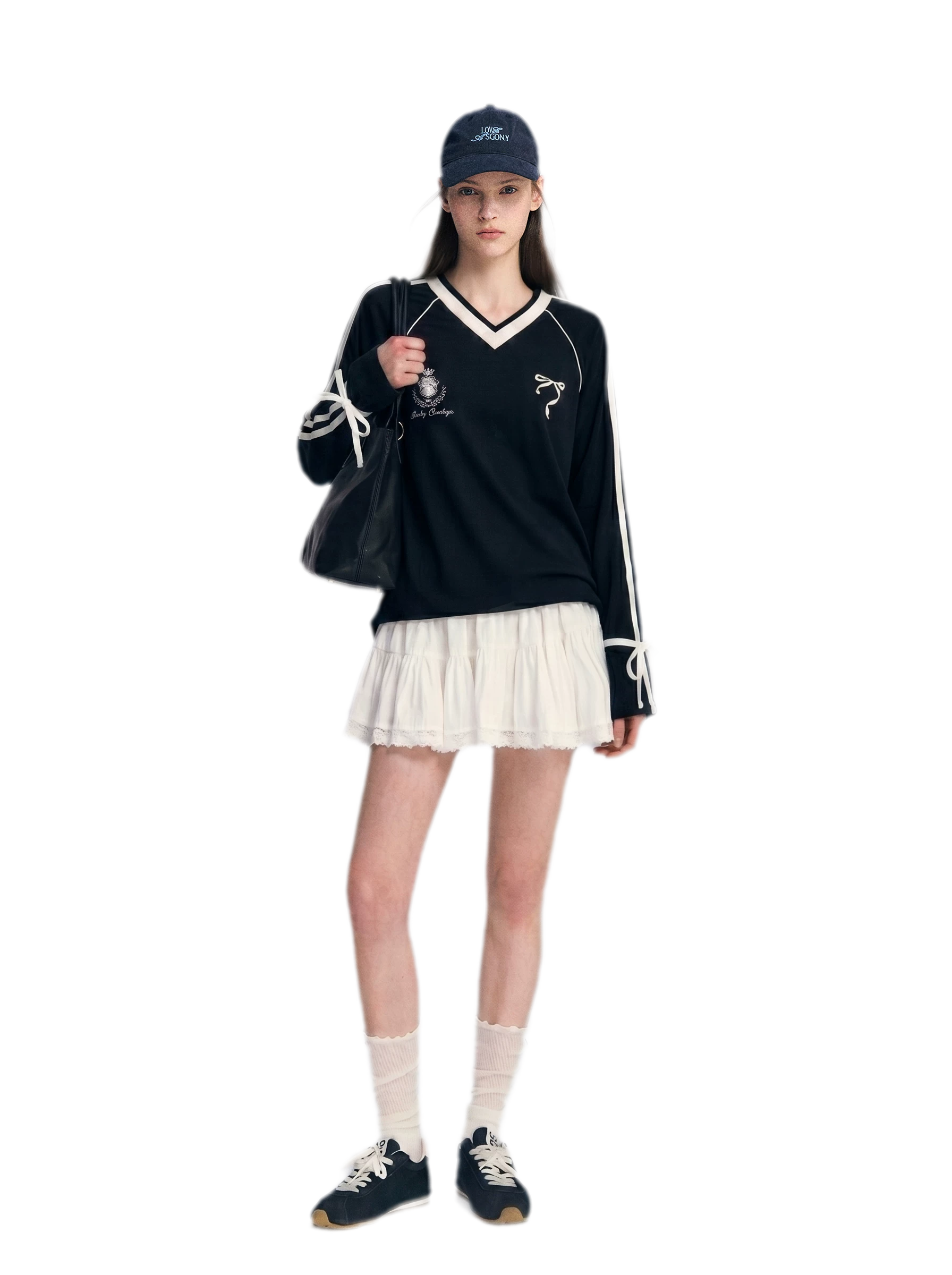 Blokette Jersey V-Neck Set