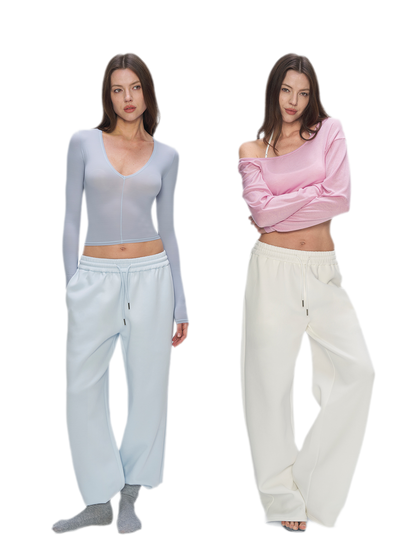 Air Cotton Wide-Leg Sweatpants