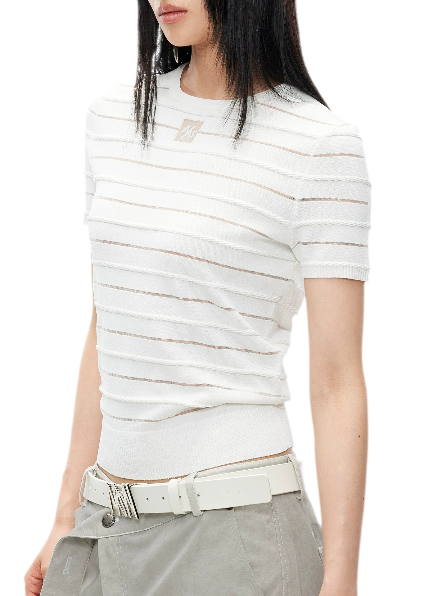 Ice Feel Tee with Organza Weave