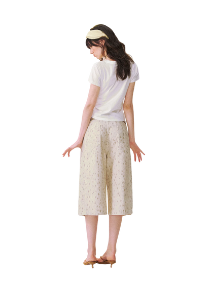 Spotted Deer Denim Mid-Length Shorts