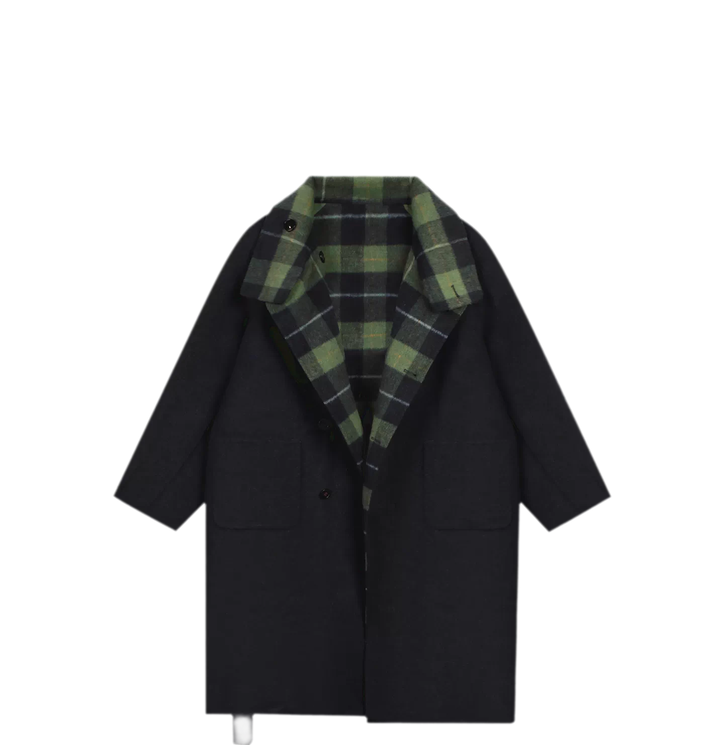 Wool Reversible Wrap Coat