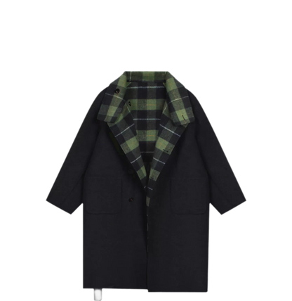 Wool Reversible Wrap Coat
