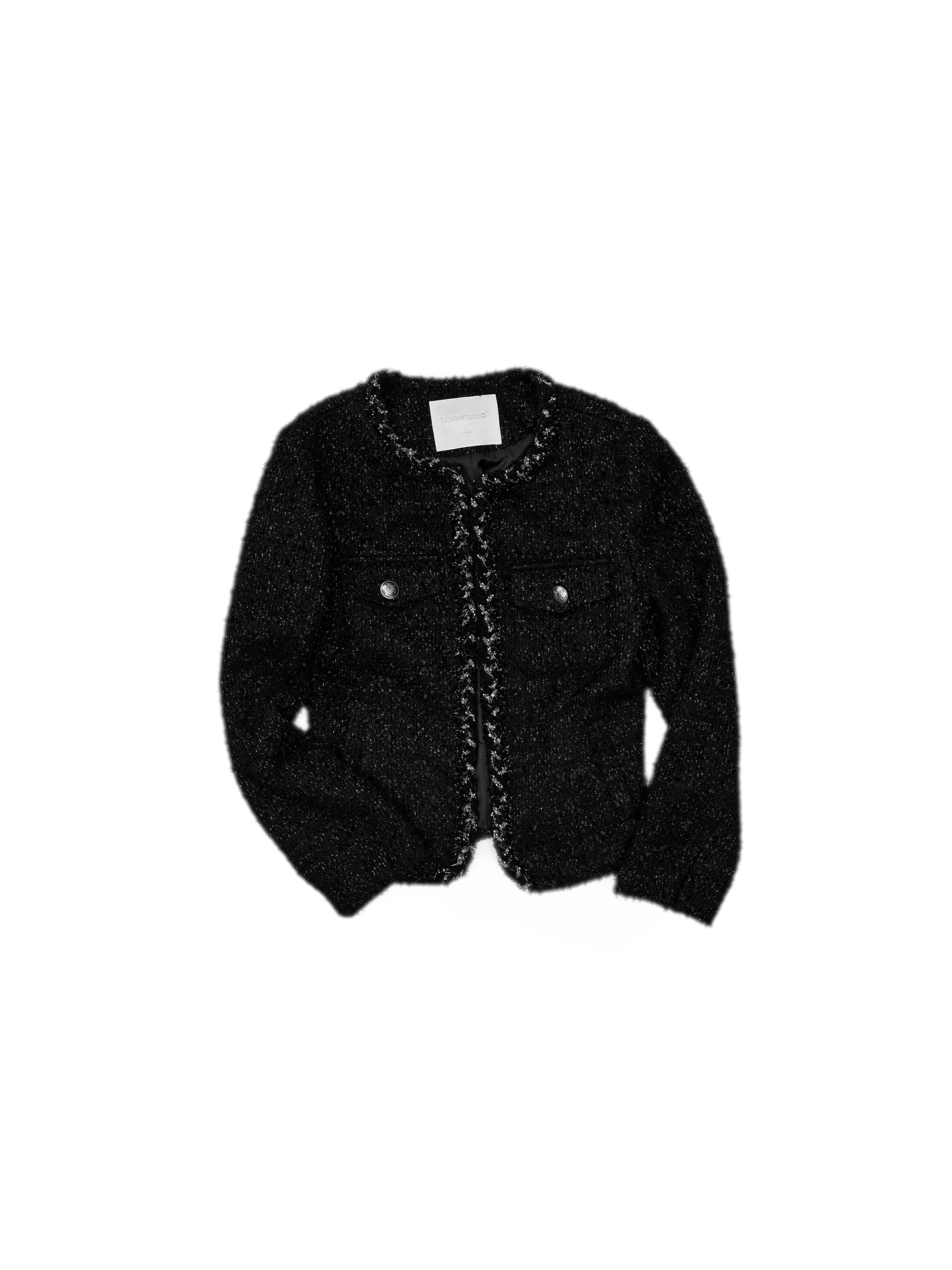 Bouclé Cropped Jacket Shorts Set