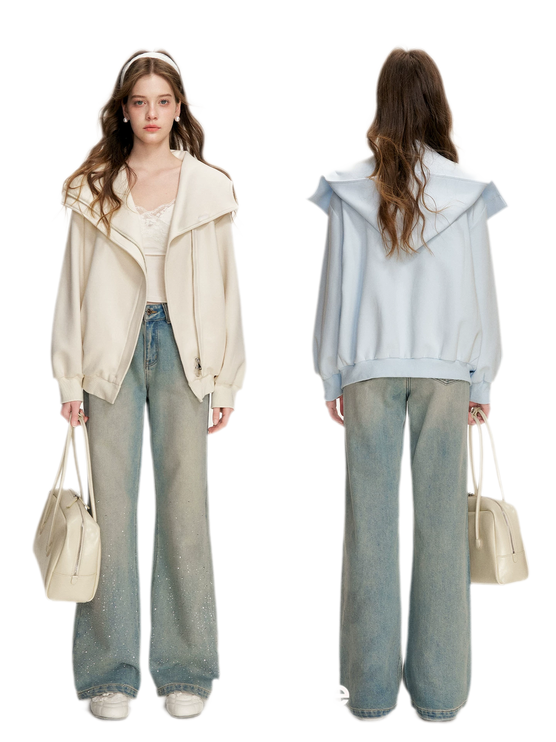 Blokette Hooded Zip Hoodie