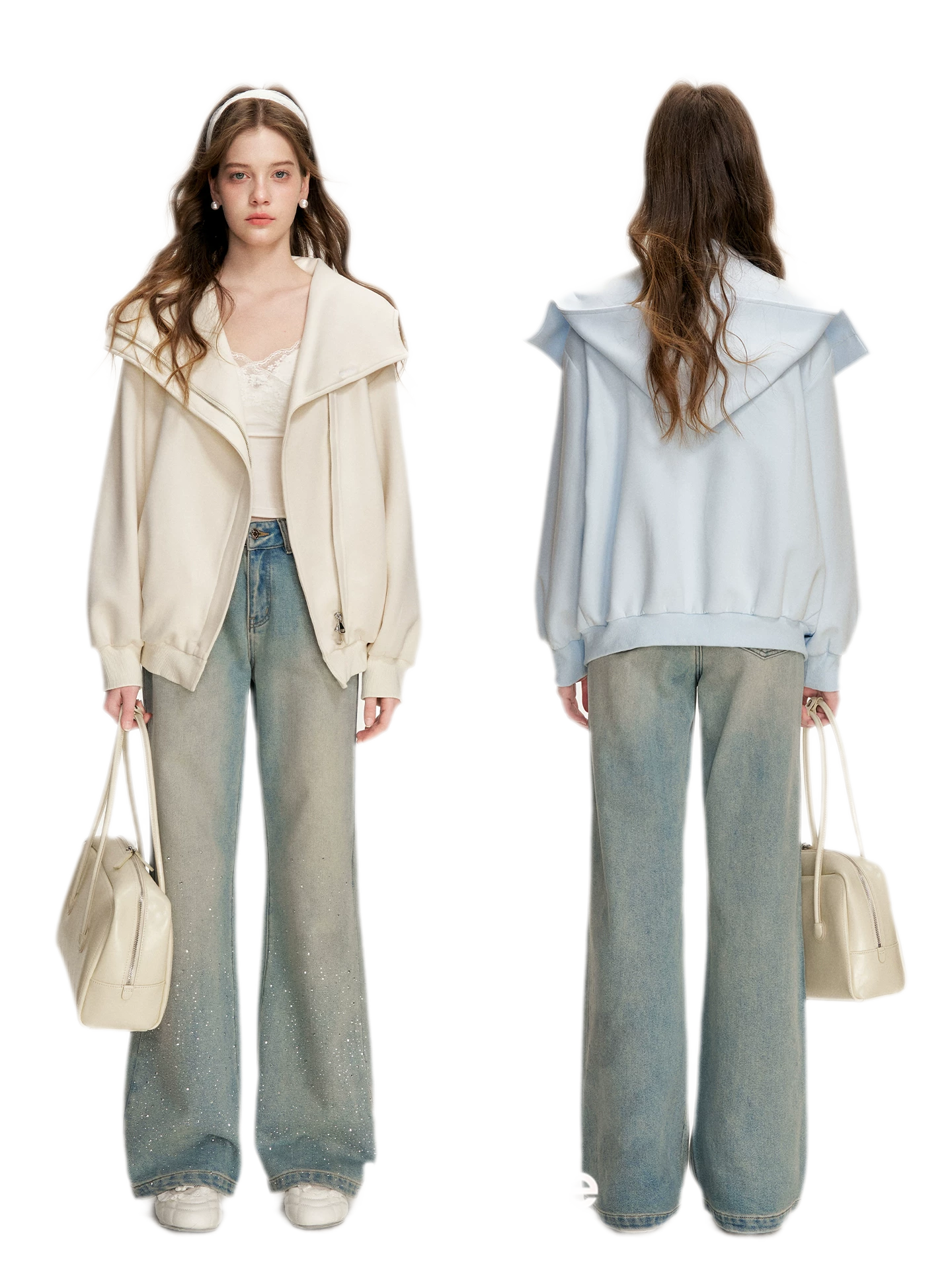 Blokette Hooded Zip Hoodie