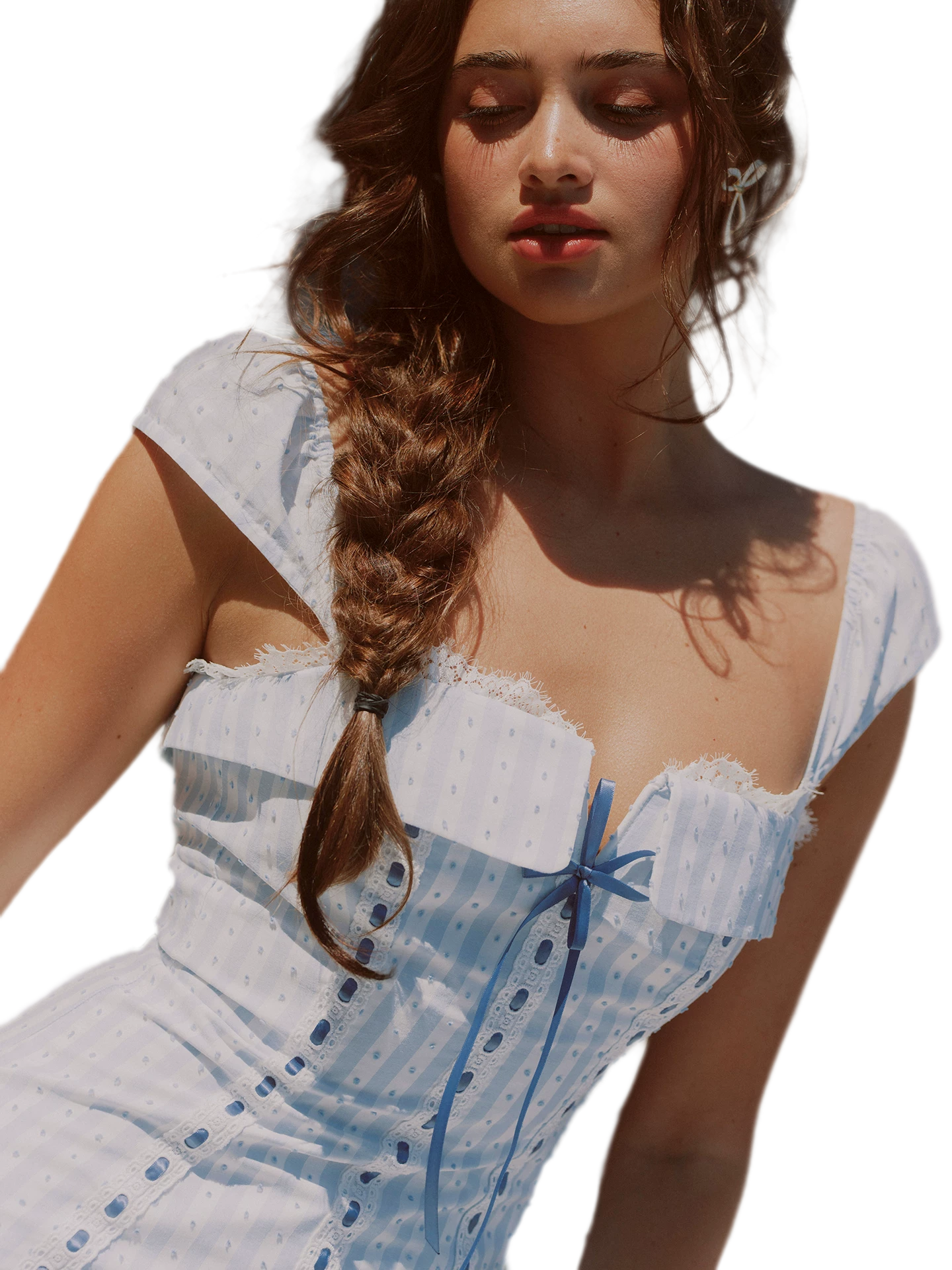 Striped Jacquard A-Line Dress